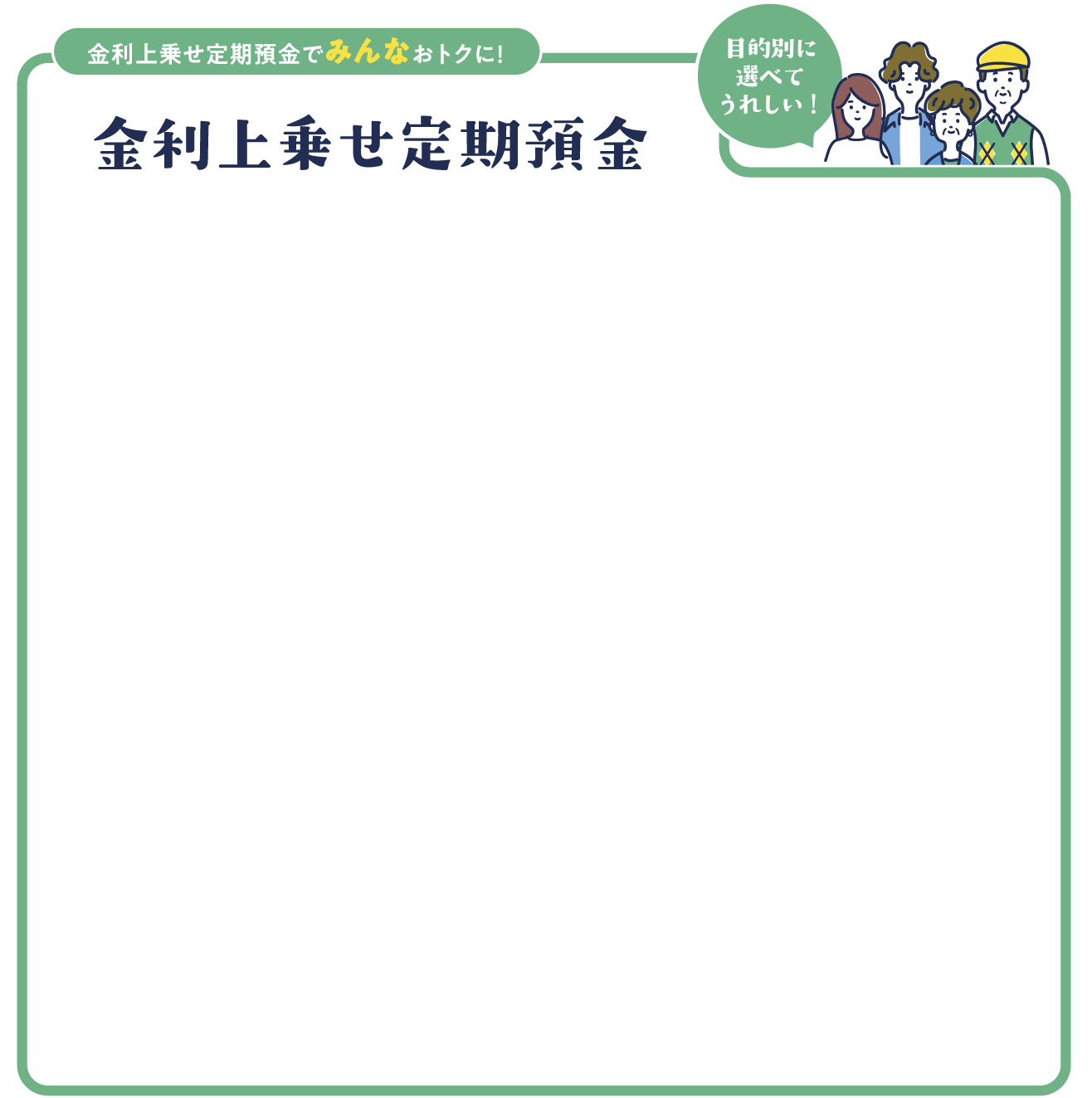 金利上乗せ定期預金